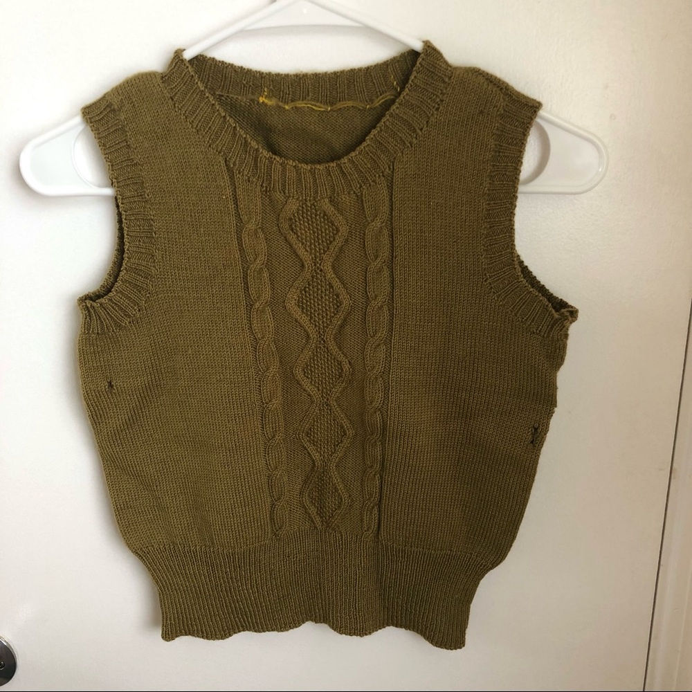 Olive Knit Vest